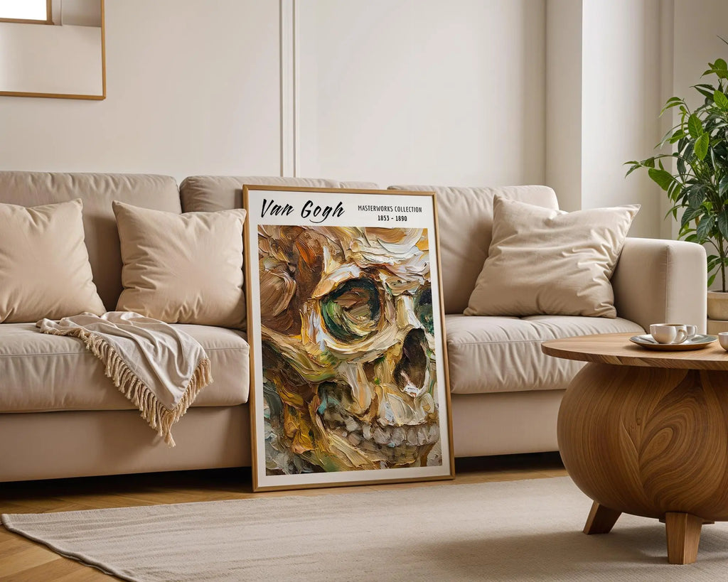 Van Gogh Print | Skull Art  | Expressionist Dark Academia Wall Decor wall art print, modern home decor, unframed artwork by Nomad & Nest