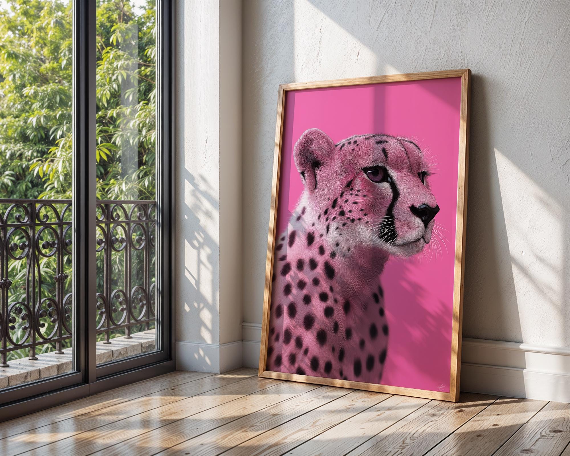 Pink Cheetah Art Print | Bold Animal Wall Decor wall art print, modern home decor, unframed artwork by Nomad & Nest