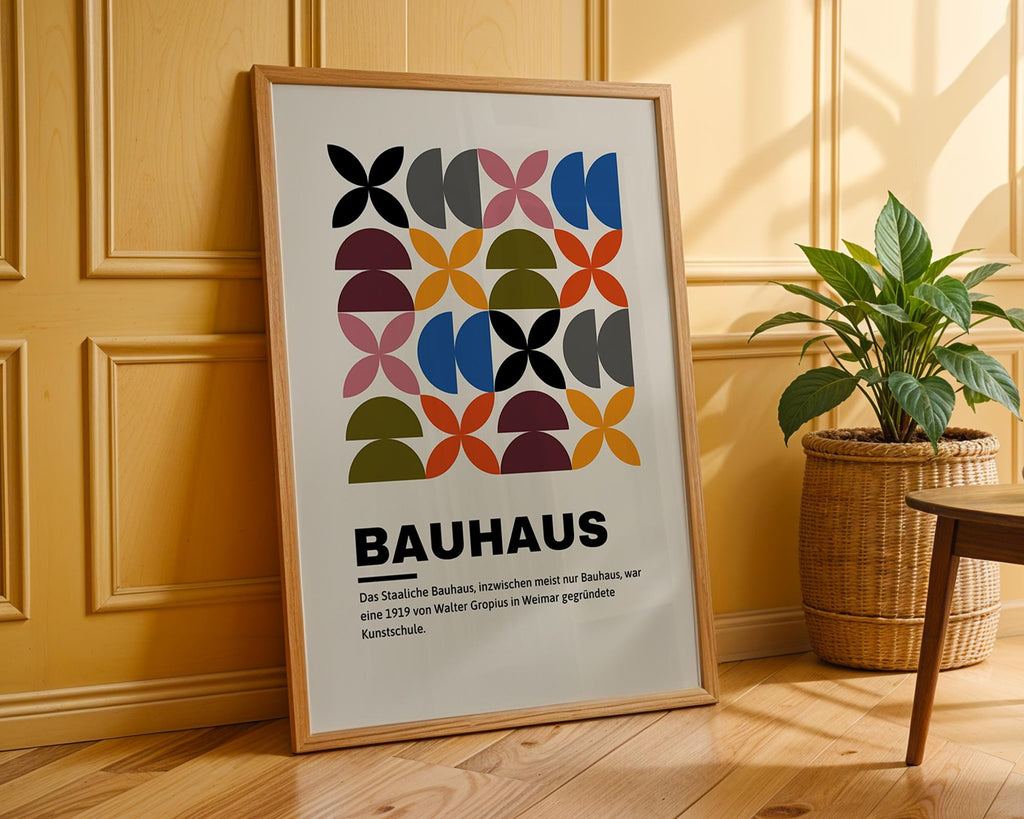 Bauhaus Poster Geometric Art Print | Mid Century Modern Wall Decor wall art print, modern home decor, unframed artwork by Nomad & Nest