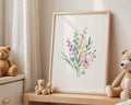 Playroom Ideas | Soft Garden Flowers Nursery Print | Pastel Botanical Wall Decor wall art print, modern home decor, unframed artwork by Nomad & Nest