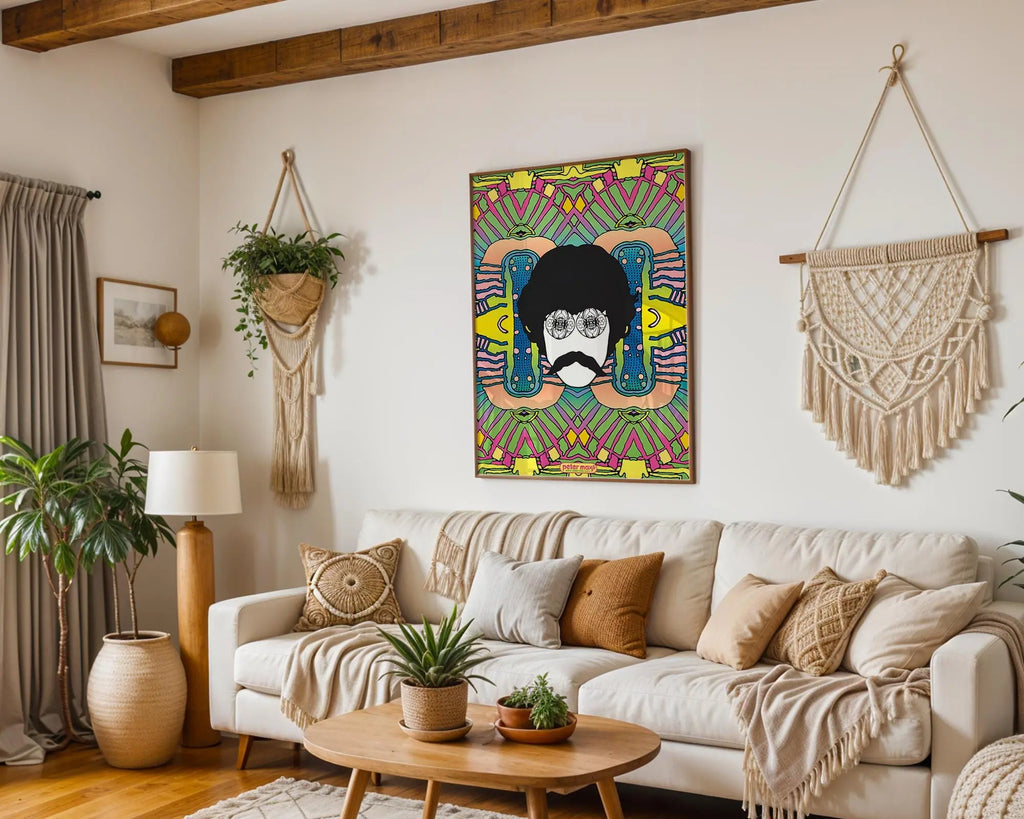 Modern Pop Art | Psychedelic Print | Retro 1960s Inspired Portrait wall art print, modern home decor, unframed artwork by Nomad & Nest