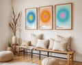 Colourful Prints | Sun Sea Salt Gradient Art Print Set | Modern Coastal Decor wall art print, modern home decor, unframed artwork by Nomad & Nest