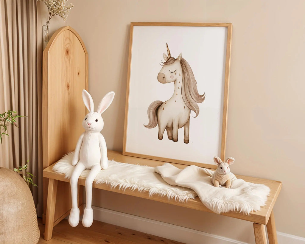 Playroom Ideas | Dreamy Unicorn Nursery Wall Art | Magical Baby Room Print wall art print, modern home decor, unframed artwork by Nomad & Nest