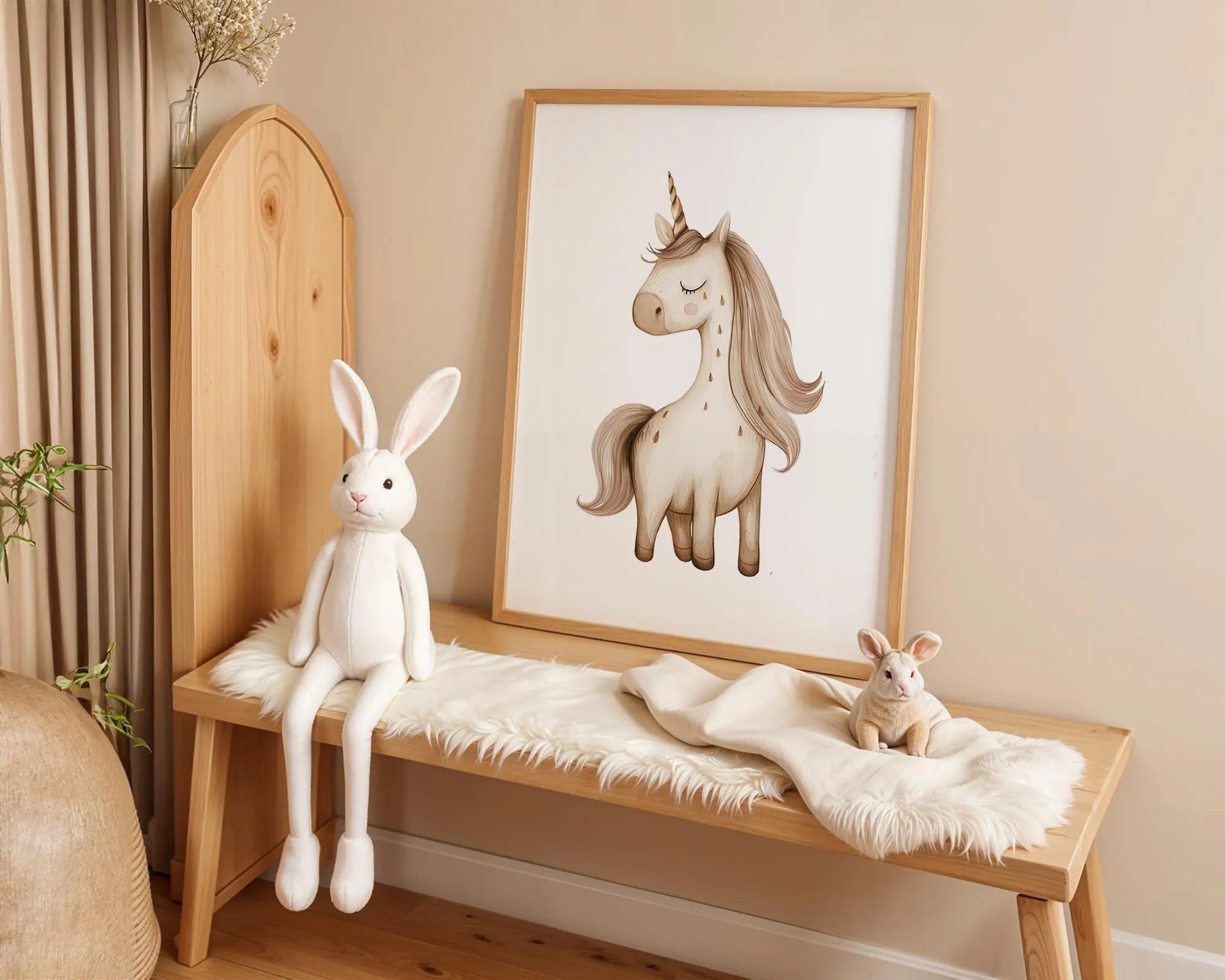 Playroom Ideas | Dreamy Unicorn Nursery Wall Art | Magical Baby Room Print wall art print, modern home decor, unframed artwork by Nomad & Nest