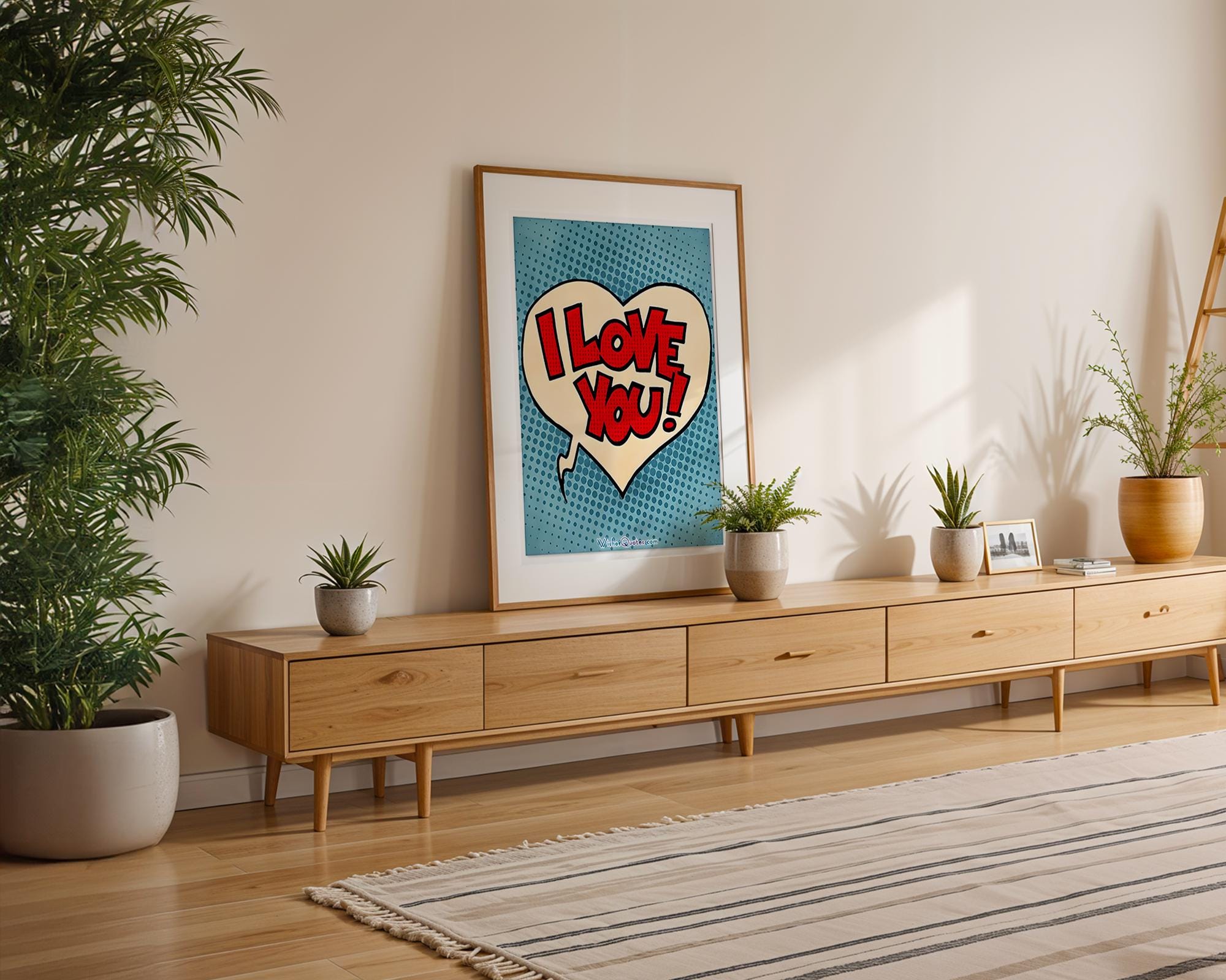 Modern Pop Art | I Love You  Print | Retro Comic Book Poster wall art print, modern home decor, unframed artwork by Nomad & Nest