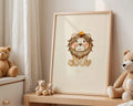Playroom Ideas | Lion Crown Nursery Art | Fun Safari Baby Wall Print wall art print, modern home decor, unframed artwork by Nomad & Nest