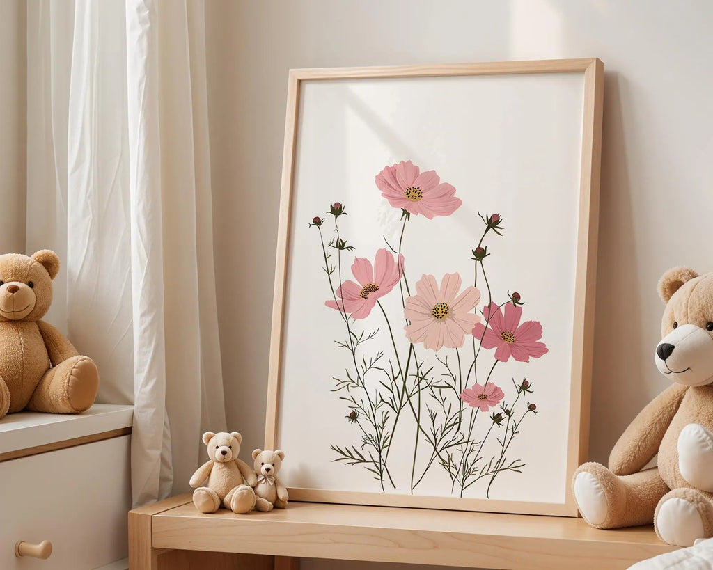 Playroom Ideas | Pastel Meadow Nursery Print | Elegant Floral Baby Wall Art wall art print, modern home decor, unframed artwork by Nomad & Nest