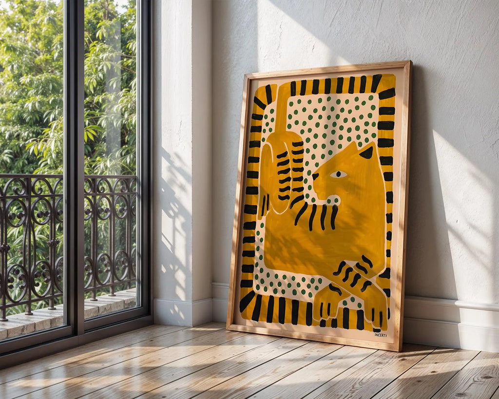 Modern Tiger Art Print | Abstract Jungle Illustration wall art print, modern home decor, unframed artwork by Nomad & Nest