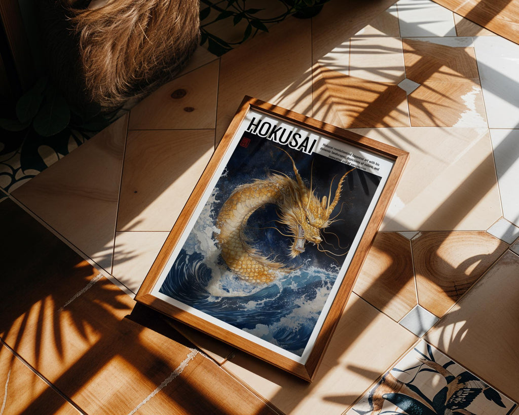 Japanese Poster | Hokusai  Dragon Art Print – Zen Oriental Wall Decor wall art print, modern home decor, unframed artwork by Nomad & Nest