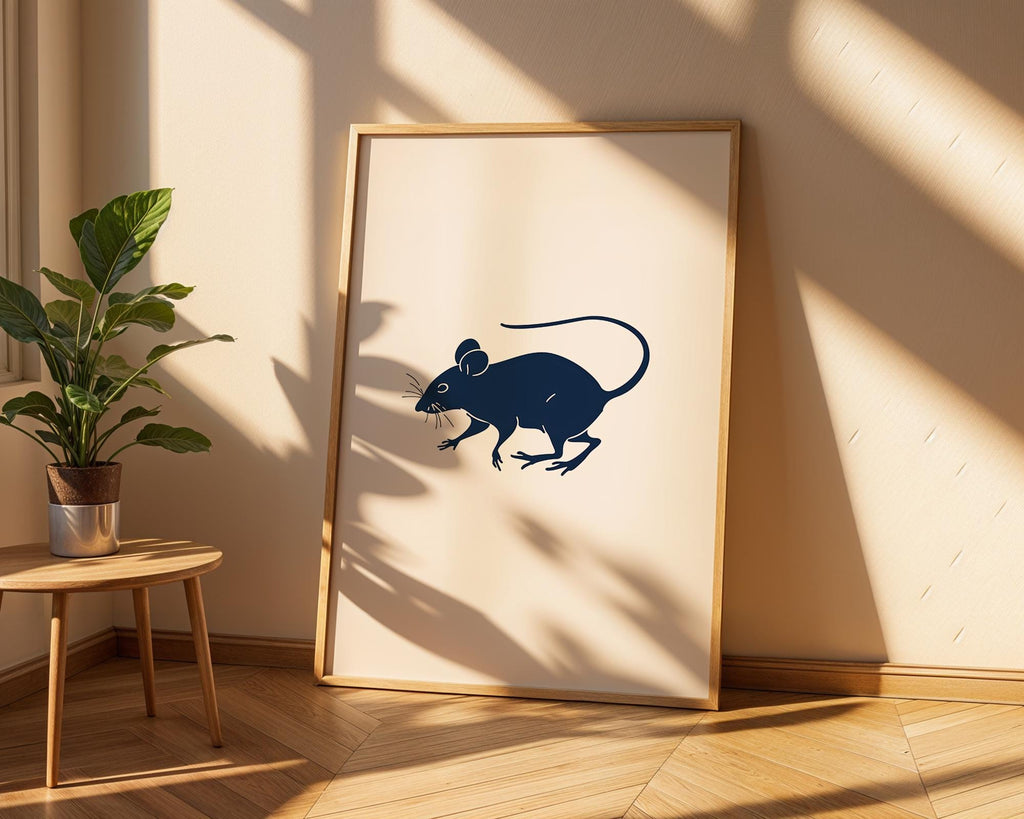 Mouse Wall Art Print | Modern Animal Decor for Nursery wall art print, modern home decor, unframed artwork by Nomad & Nest