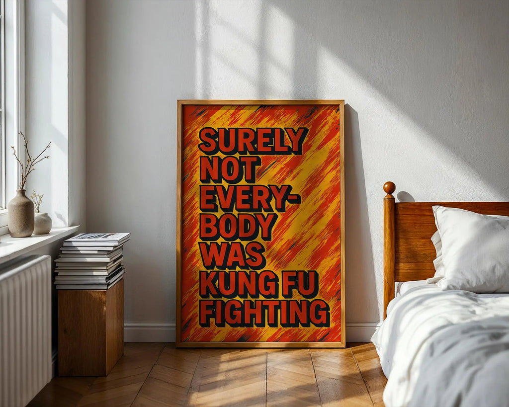 Positive Emotion | Surely Not Everybody Was Kung Fu Fighting Matte Print wall art print, modern home decor, unframed artwork by Nomad & Nest