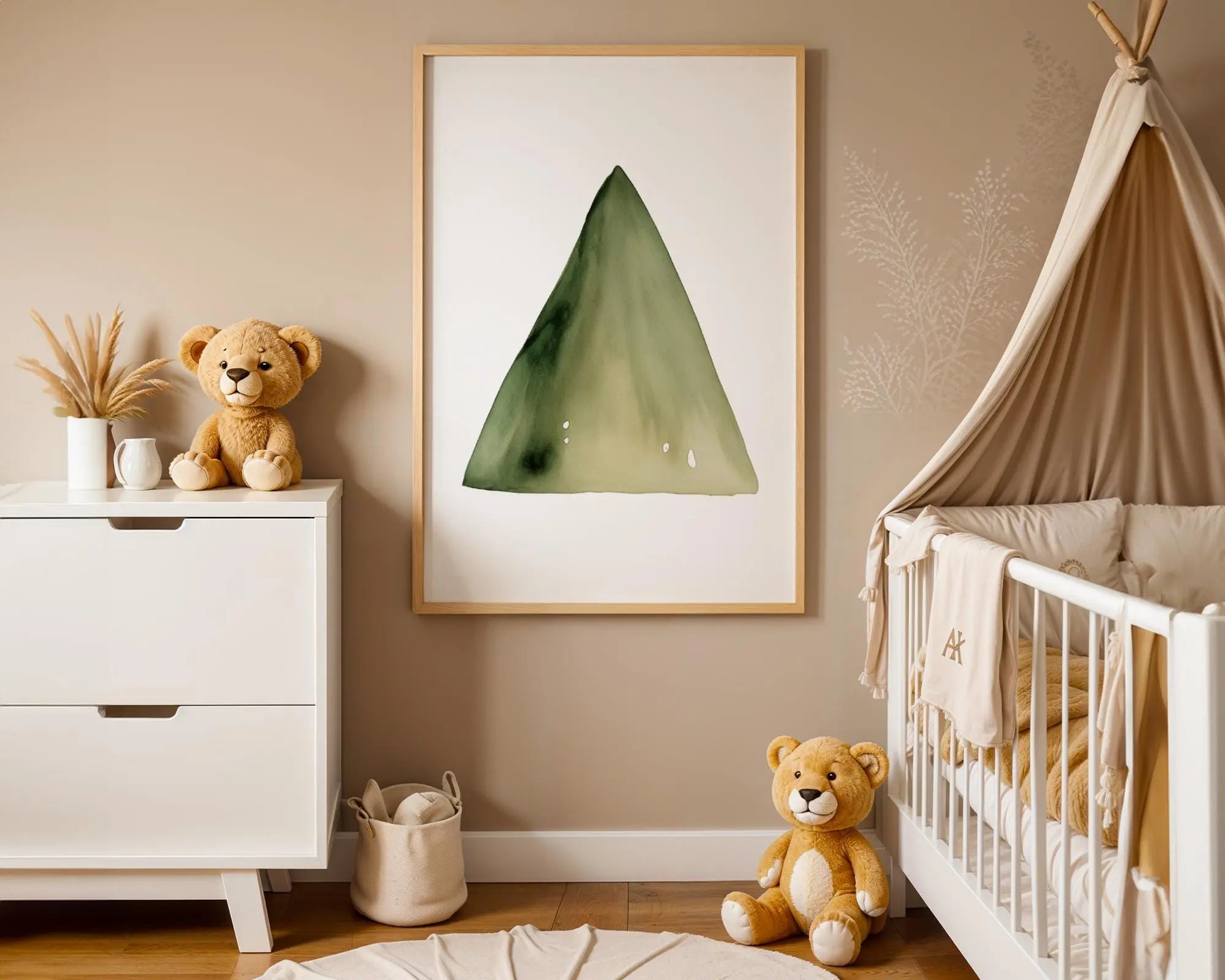 Playroom Ideas | Minimal Green Mountain Nursery Wall Art Adventure Decor wall art print, modern home decor, unframed artwork by Nomad & Nest