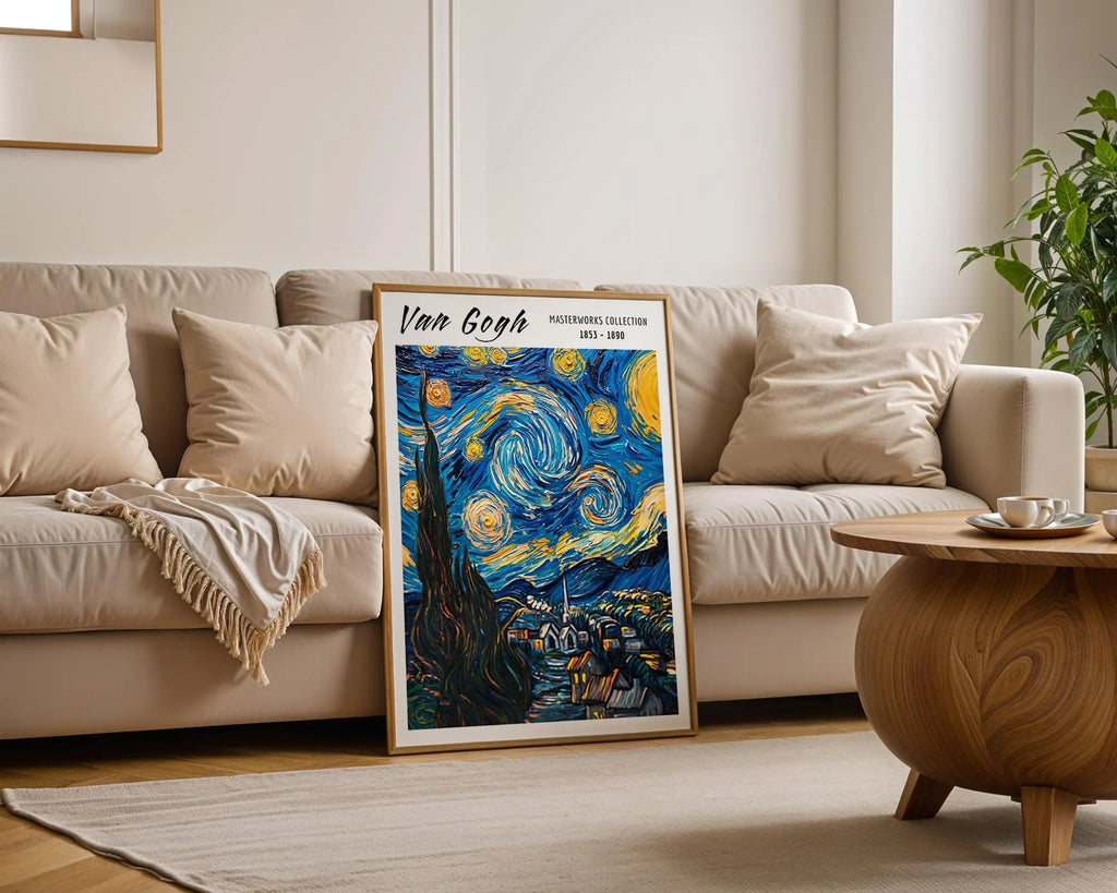 Van Gogh Print | Starry Night Village  | Expressionist Wall Art wall art print, modern home decor, unframed artwork by Nomad & Nest