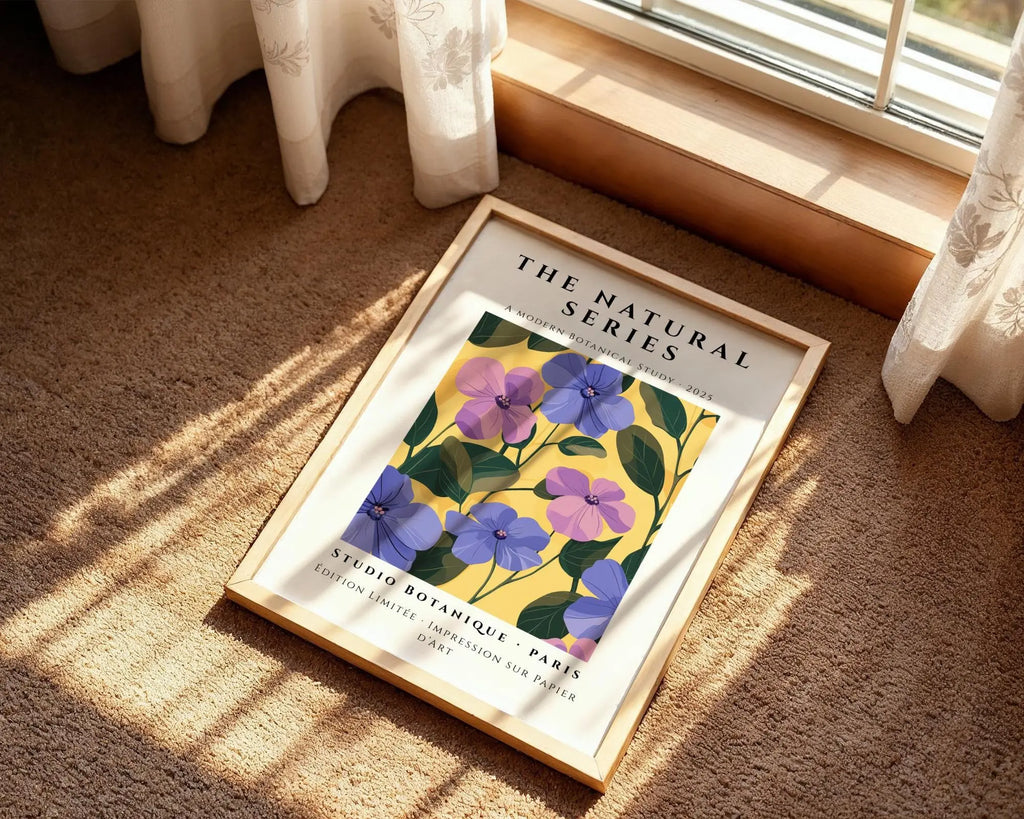Violet Floral Botanical Print | Maximalist Wall Art wall art print, modern home decor, unframed artwork by Nomad & Nest