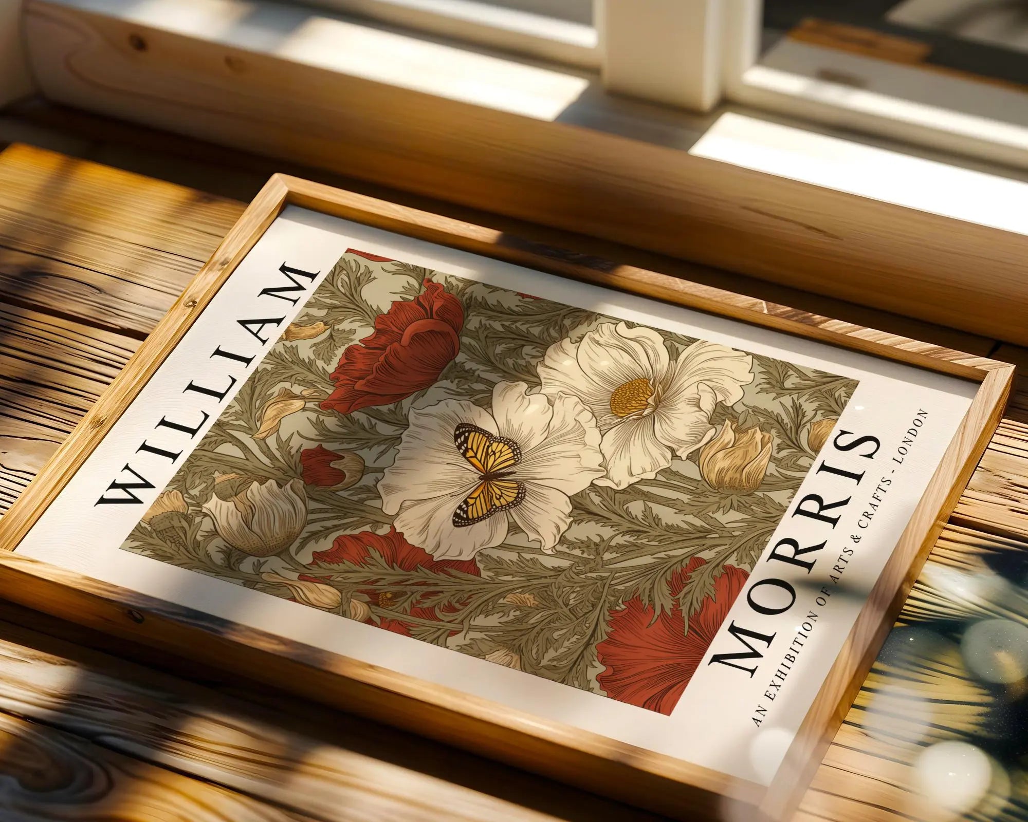 William Morris Print Cream Poppy  | Vintage Botanical Wall Art wall art print, modern home decor, unframed artwork by Nomad & Nest
