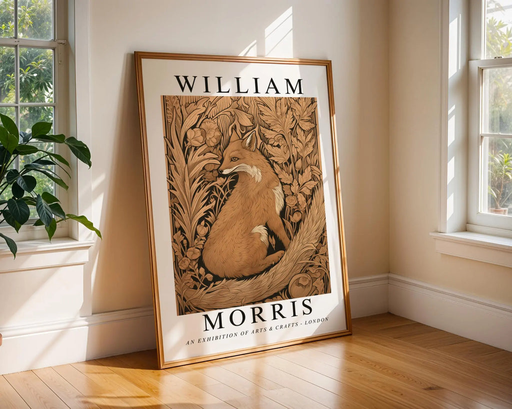 William Morris Print Fox  | Botanical Animal Wall Art wall art print, modern home decor, unframed artwork by Nomad & Nest