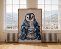 Penguin Ramen Art Print | Kimono Animal Wall Decor wall art print, modern home decor, unframed artwork by Nomad & Nest