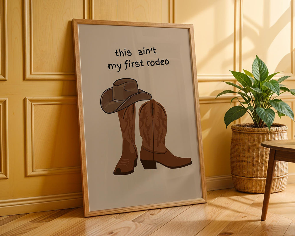 Funny Cowboy Boots Print | Western Quote Wall Art wall art print, modern home decor, unframed artwork by Nomad & Nest