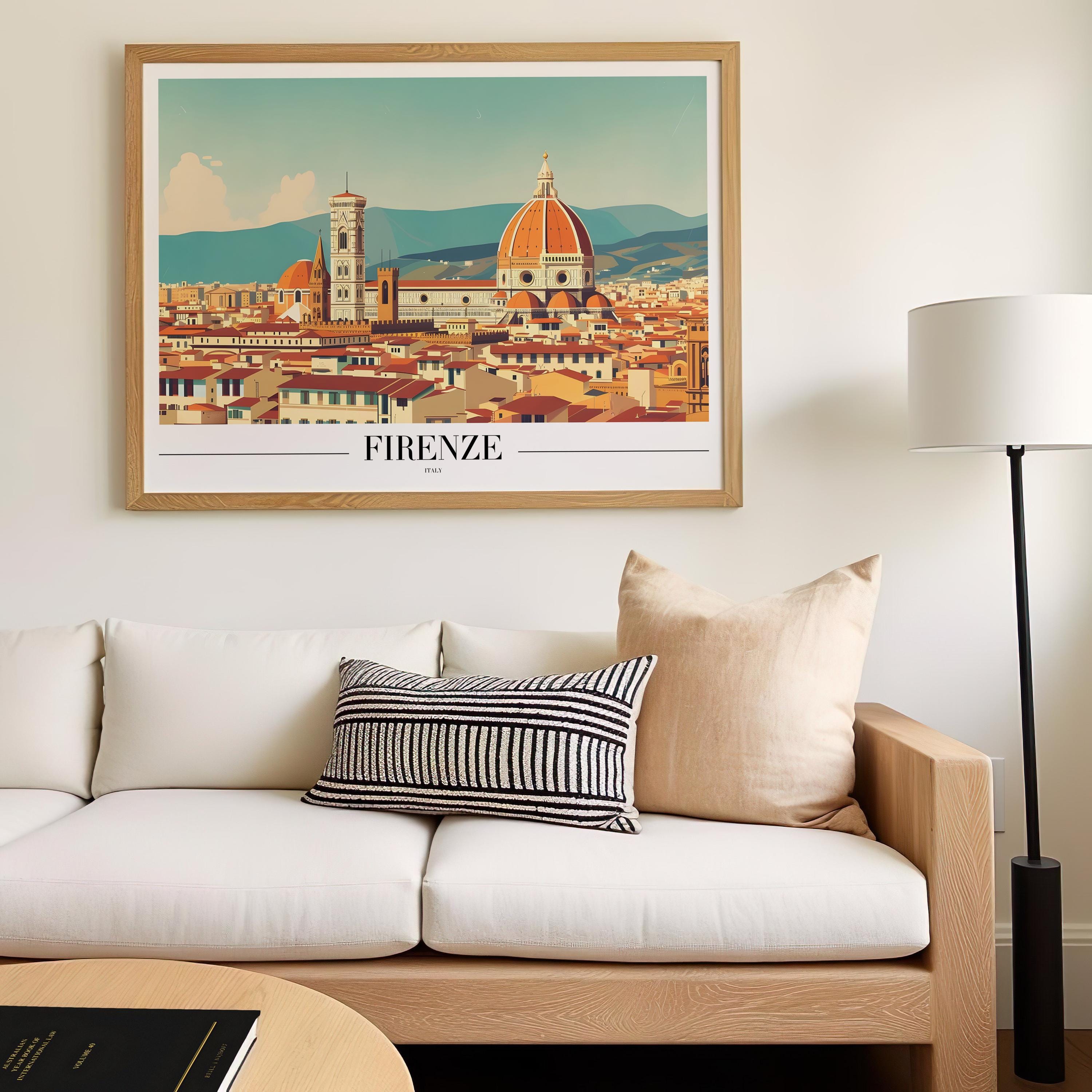 Florence Cathedral Travel Poster | Vintage Tuscan Wall Art Print wall art print, modern home decor, unframed artwork by Nomad & Nest