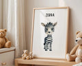Playroom Ideas | Zebra Nursery Wall Art | Safari Animal Baby Print wall art print, modern home decor, unframed artwork by Nomad & Nest
