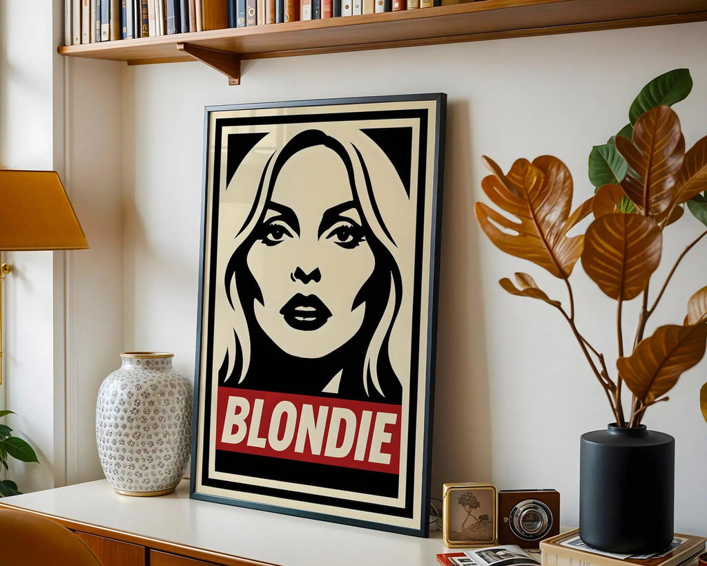 Blondie Portrait Print | Retro Pop Art Music Poster wall art print, modern home decor, unframed artwork by Nomad & Nest