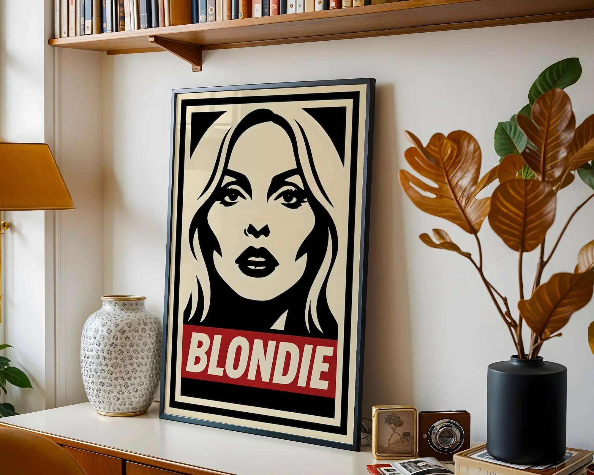 Blondie Portrait Print | Retro Pop Art Music Poster wall art print, modern home decor, unframed artwork by Nomad & Nest