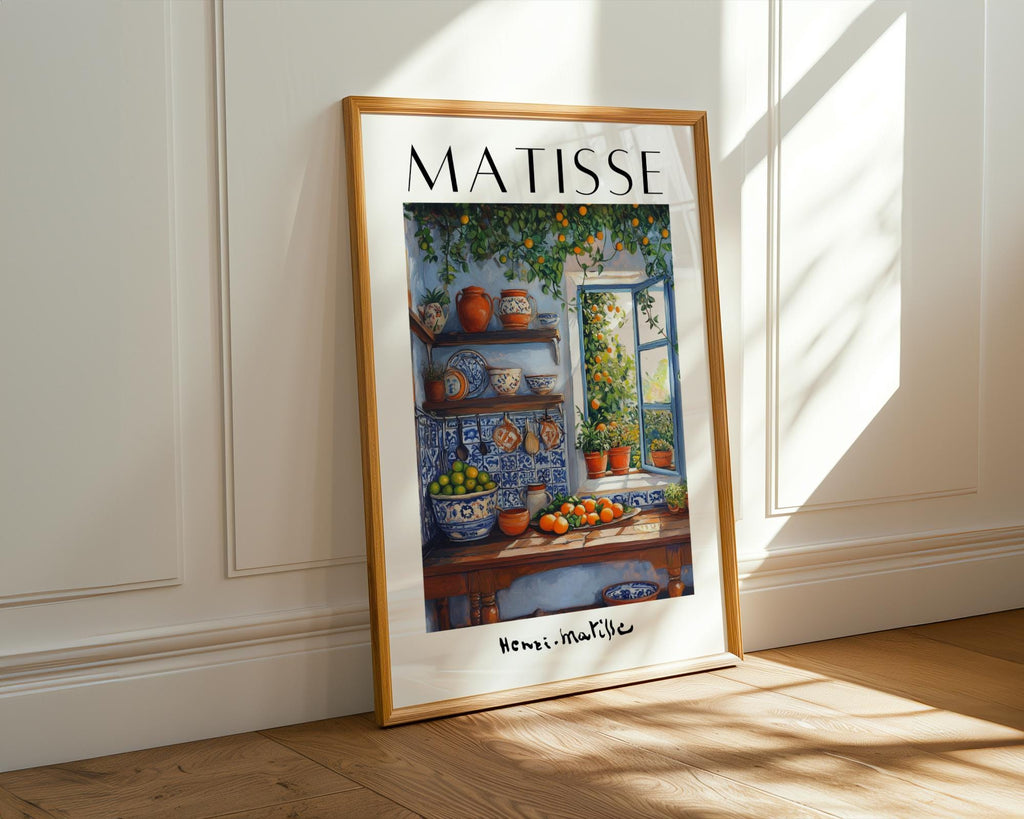 Henri Matisse Print | Inspired Kitchen Art  | Mediterranean Fruit, Open Window wall art print, modern home decor, unframed artwork by Nomad & Nest