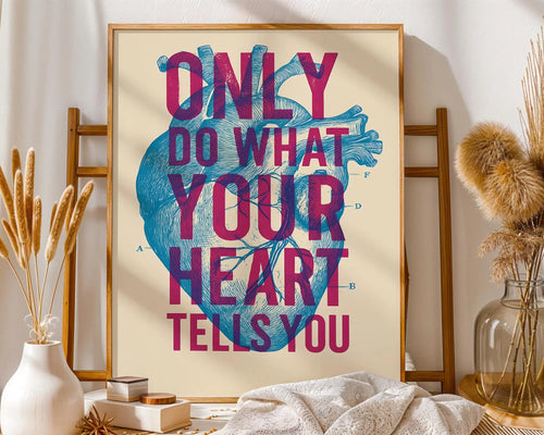 Anatomical Heart Print – Inspirational Quote Wall Art wall art print, modern home decor, unframed artwork by Nomad & Nest