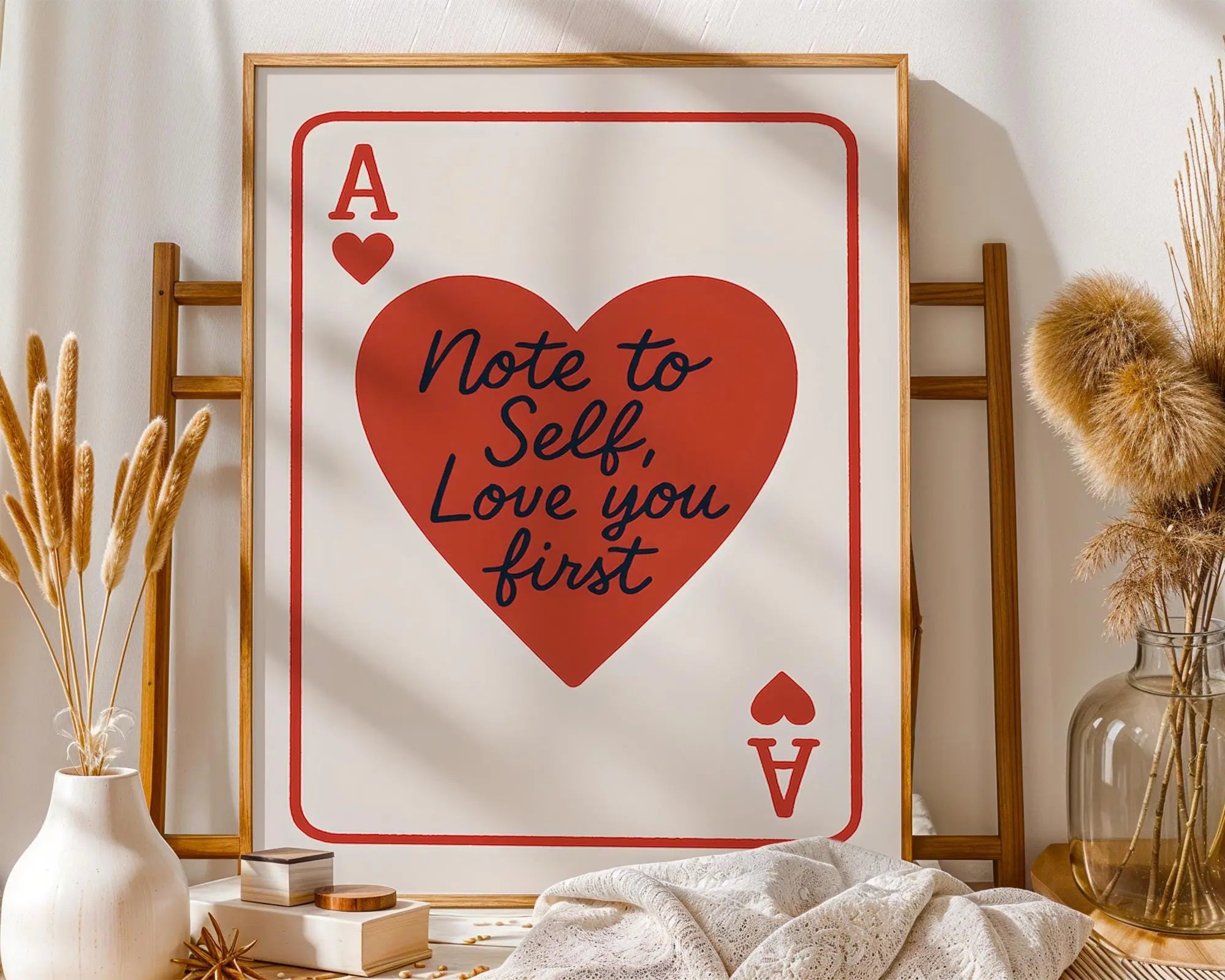 Positive Emotion | TestNote to Self Love You First Wall Art | Girl Quote wall art print, modern home decor, unframed artwork by Nomad & Nest