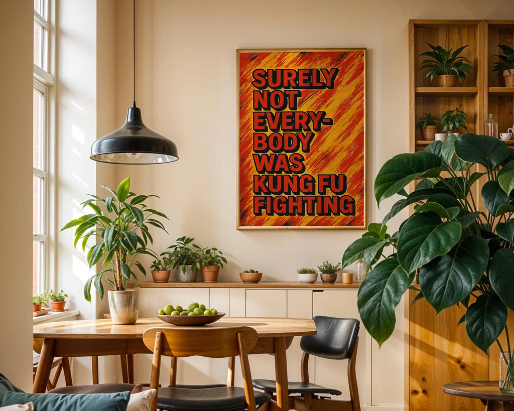 Positive Emotion | Surely Not Everybody Was Kung Fu Fighting Matte Print wall art print, modern home decor, unframed artwork by Nomad & Nest