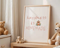 Playroom Ideas | Happiness Is Homemade Nursery Wall Art, Warm Family Quote Print wall art print, modern home decor, unframed artwork by Nomad & Nest