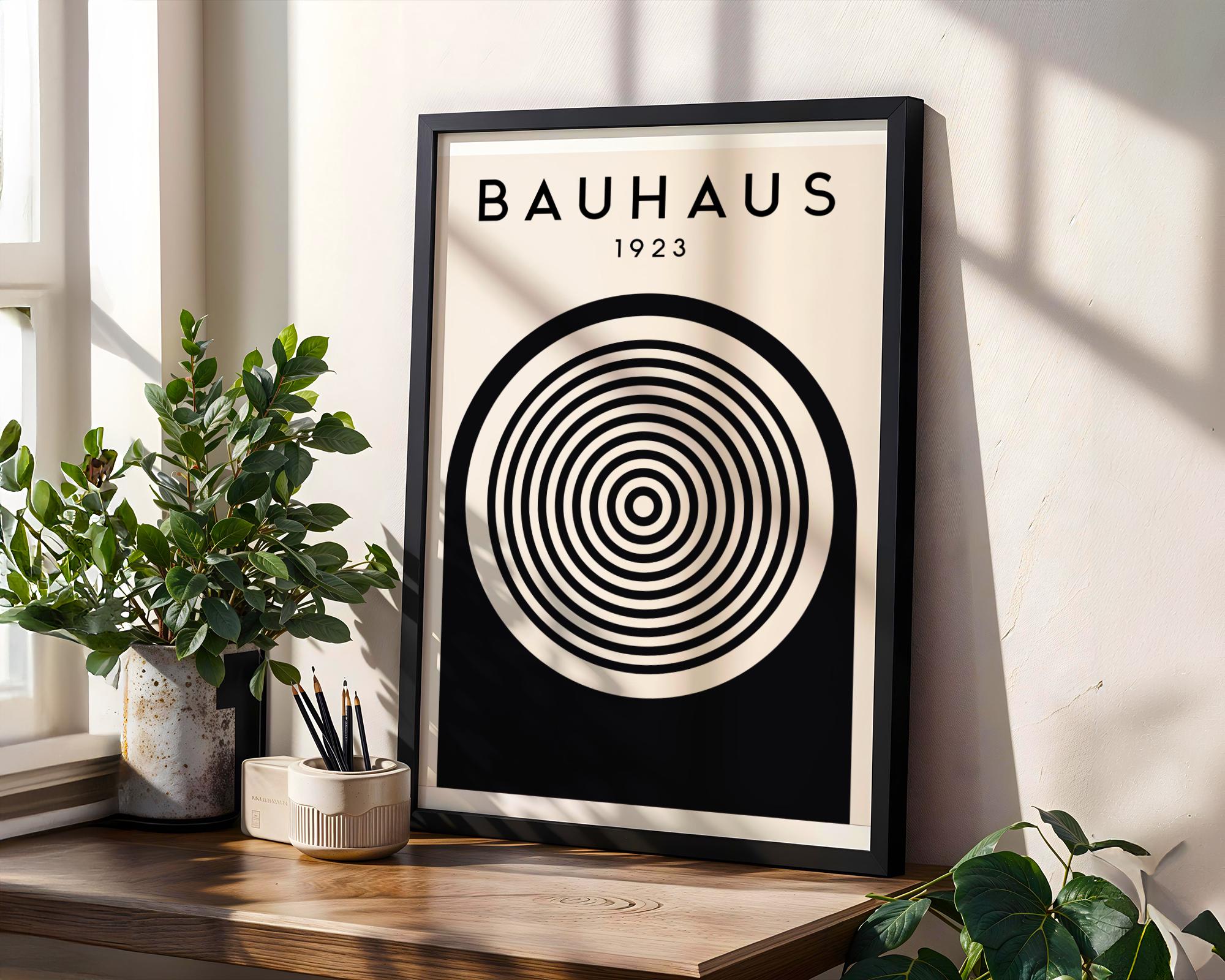 Bauhaus Poster Circle Art Print | Mid-Century Modern Geometric wall art print, modern home decor, unframed artwork by Nomad & Nest