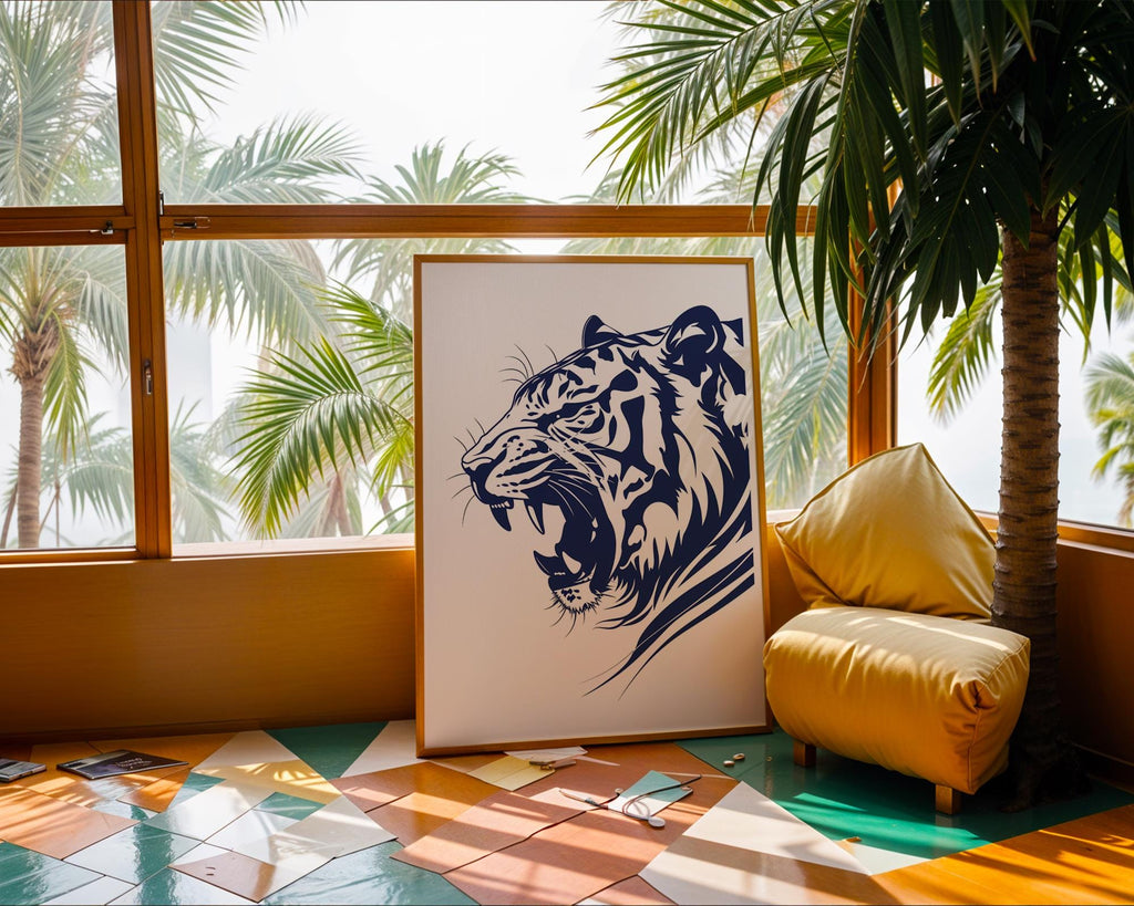 Fierce Tiger Art Print | Bold Animal Wall Decor wall art print, modern home decor, unframed artwork by Nomad & Nest