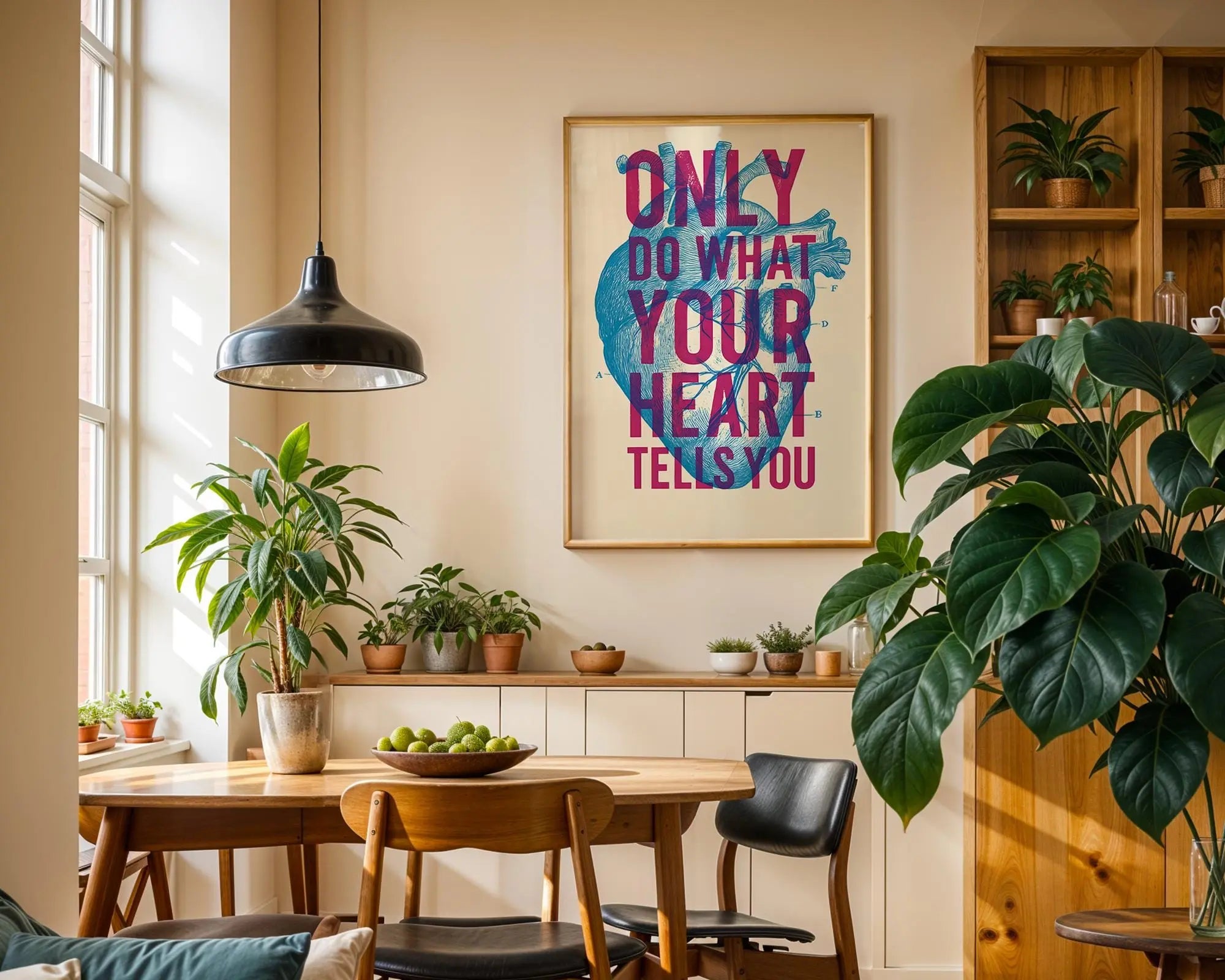Anatomical Heart Print – Inspirational Quote Wall Art wall art print, modern home decor, unframed artwork by Nomad & Nest
