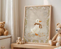 Playroom Ideas | Vintage Duck Nursery Wall Art | Storybook Farm Animal Print wall art print, modern home decor, unframed artwork by Nomad & Nest