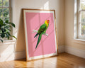 Green Parrot Wall Art | Tropical Bird Poster, Nature Print wall art print, modern home decor, unframed artwork by Nomad & Nest