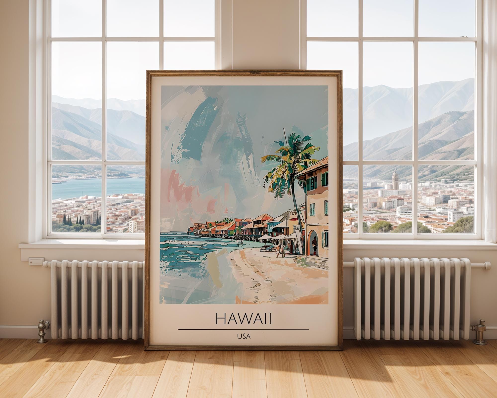 Hawaii Beach Print | Tropical Seaside Coastal Art wall art print, modern home decor, unframed artwork by Nomad & Nest