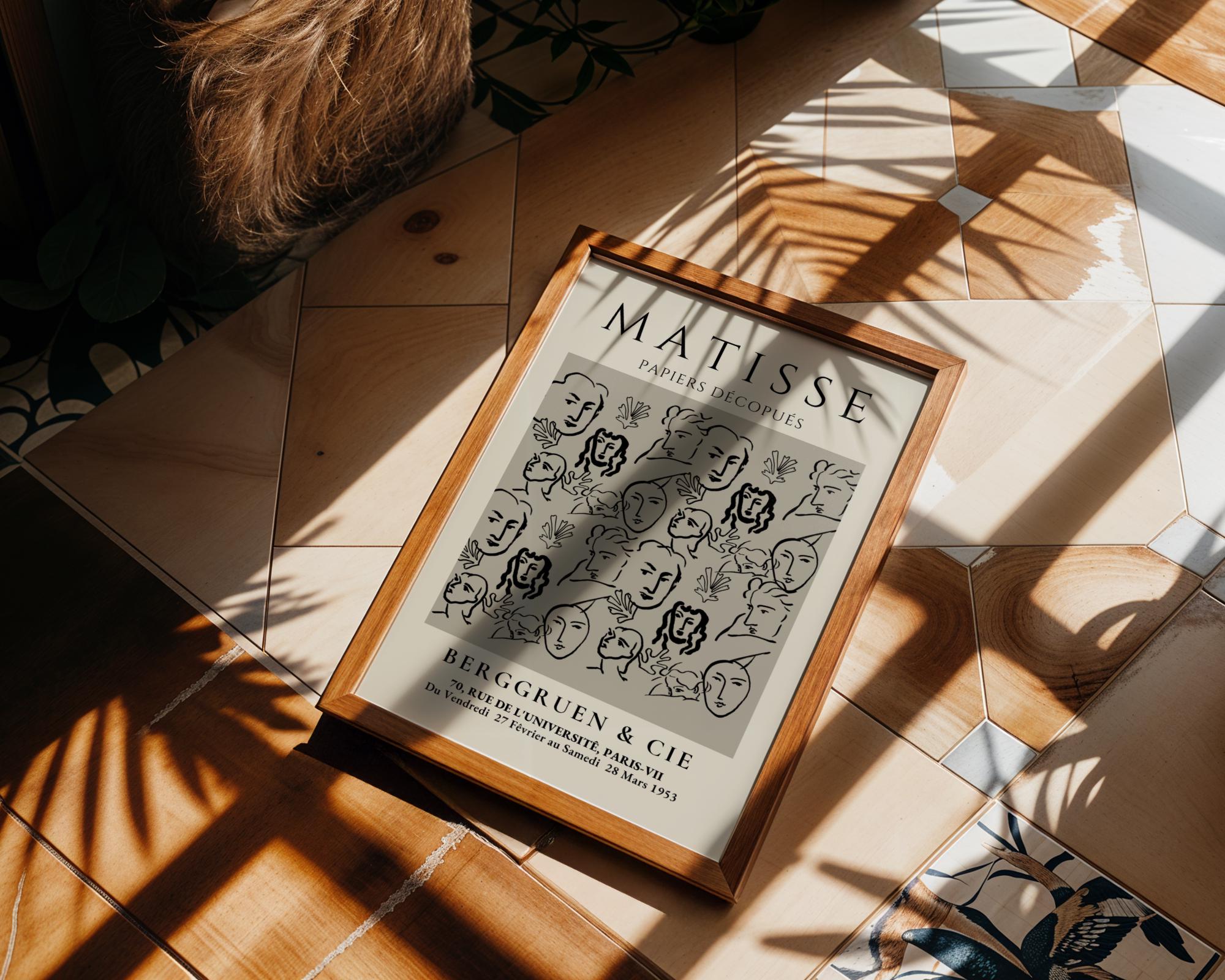 Henri Matisse Print | Faces  | Abstract Line Art, Papiers Découpés wall art print, modern home decor, unframed artwork by Nomad & Nest