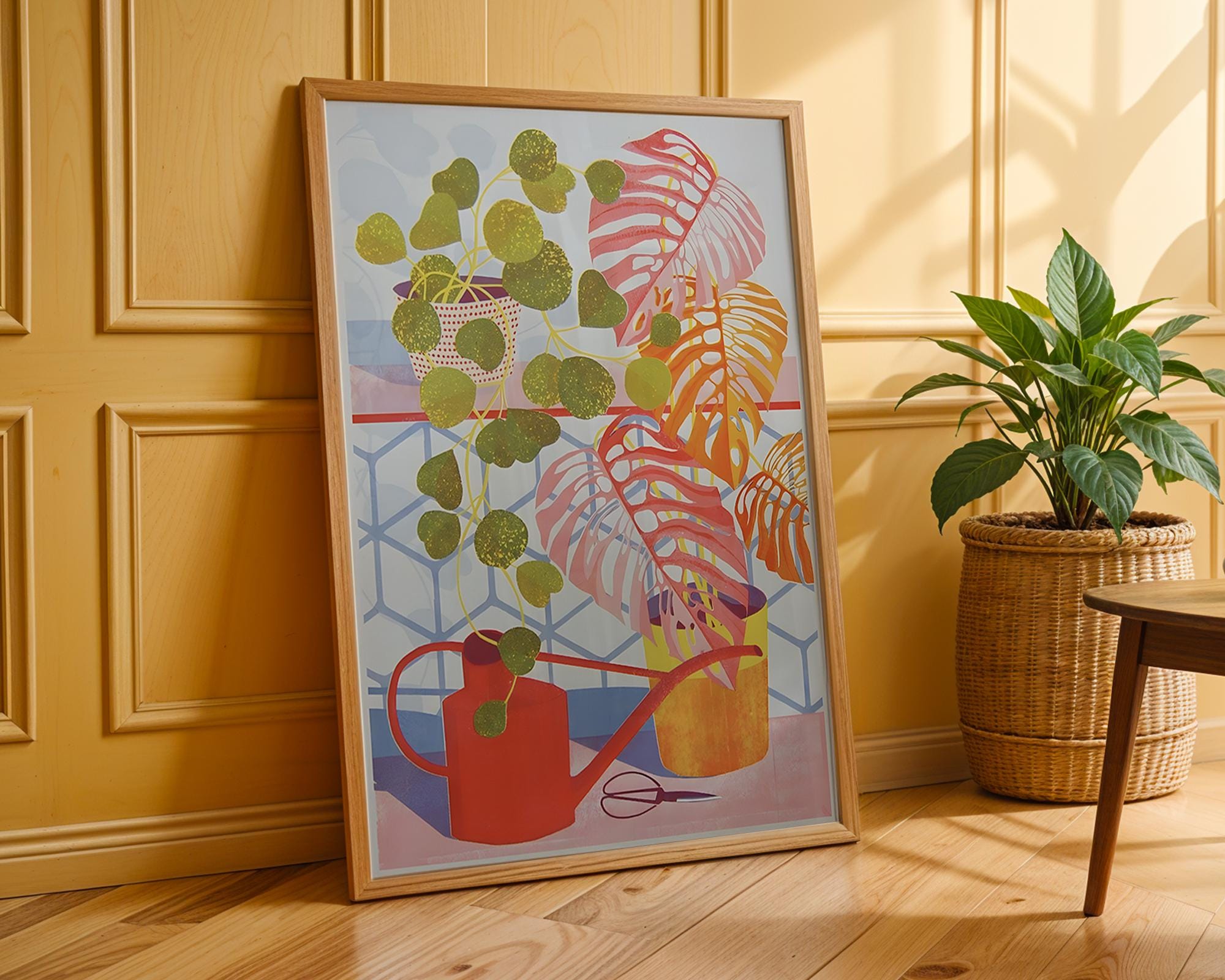 Botanical Still Life Art Print | Vibrant Tropical Plant Poster wall art print, modern home decor, unframed artwork by Nomad & Nest