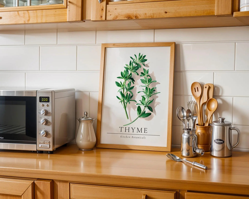 Thyme Botanical Print | Kitchen Herb Wall Art wall art print, modern home decor, unframed artwork by Nomad & Nest