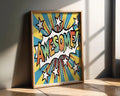 Modern Pop Art | Comic Book  Print | Retro Superhero Decor wall art print, modern home decor, unframed artwork by Nomad & Nest