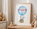 Panda Balloon Print | Nursery Wall Art wall art print, modern home decor, unframed artwork by Nomad & Nest