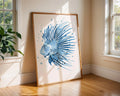 Blue Lionfish Print, Coastal Watercolor Illustration, Beach House Decor wall art print, modern home decor, unframed artwork by Nomad & Nest