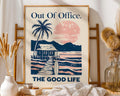 Positive Emotion | Out Of Office The Good Life Wall Art | Tropical Escape Poster | Vacation Decor wall art print, modern home decor, unframed artwork by Nomad & Nest
