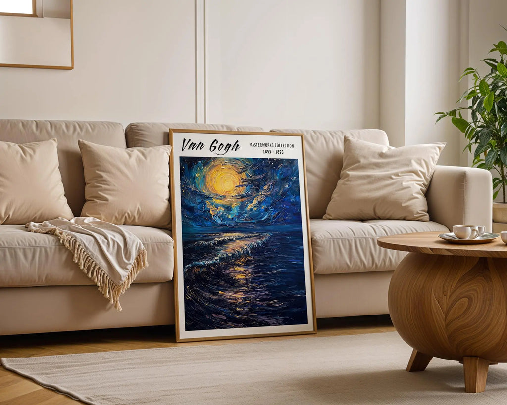 Van Gogh Print | Starry Ocean  | Expressionist Seascape Poster wall art print, modern home decor, unframed artwork by Nomad & Nest