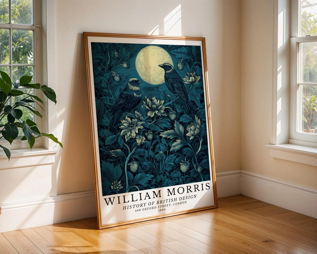 William Morris Print Raven Botanical  • Victorian Gothic Wall Art wall art print, modern home decor, unframed artwork by Nomad & Nest