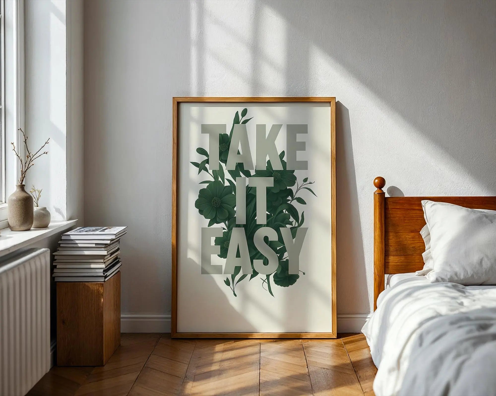 Take It Easy Botanical Print | Modern Floral Wall Art wall art print, modern home decor, unframed artwork by Nomad & Nest