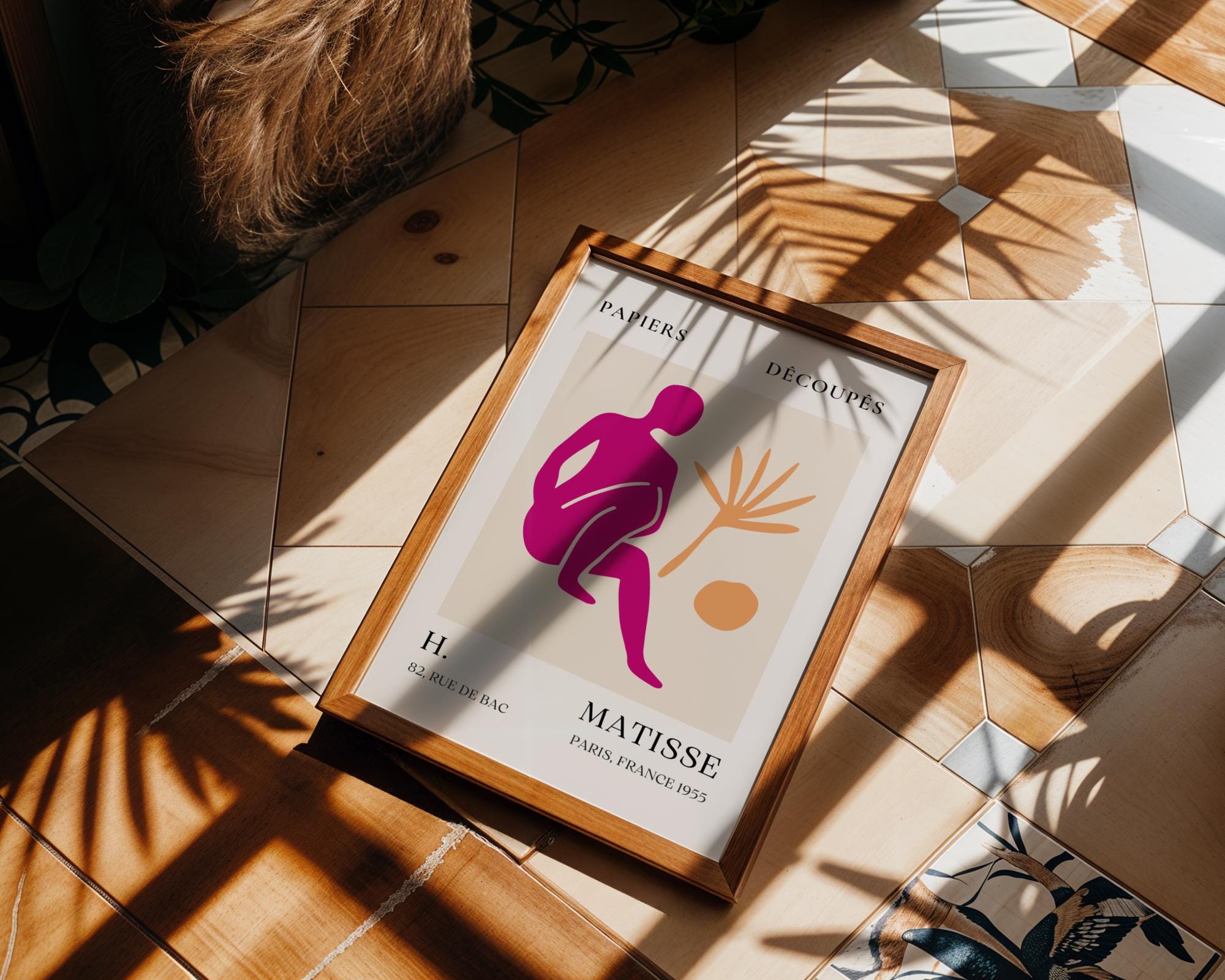 Henri Matisse Print | Seated Figure Art  | Magenta Modern Minimalist Poster wall art print, modern home decor, unframed artwork by Nomad & Nest