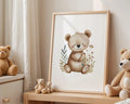 Playroom Ideas | Teddy Bear Nursery Wall Art | Woodland Animal Baby Decor wall art print, modern home decor, unframed artwork by Nomad & Nest