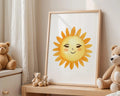 Playroom Ideas | Smiling Sun Nursery Wall Art Happy Baby Room Print wall art print, modern home decor, unframed artwork by Nomad & Nest